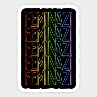 Feminazi ∆∆∆∆ Strong Woman Typography Design Sticker